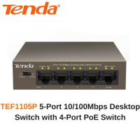TENDA TEF1105P 5 PORT 10/100 4PORT POE SWITCH - 1